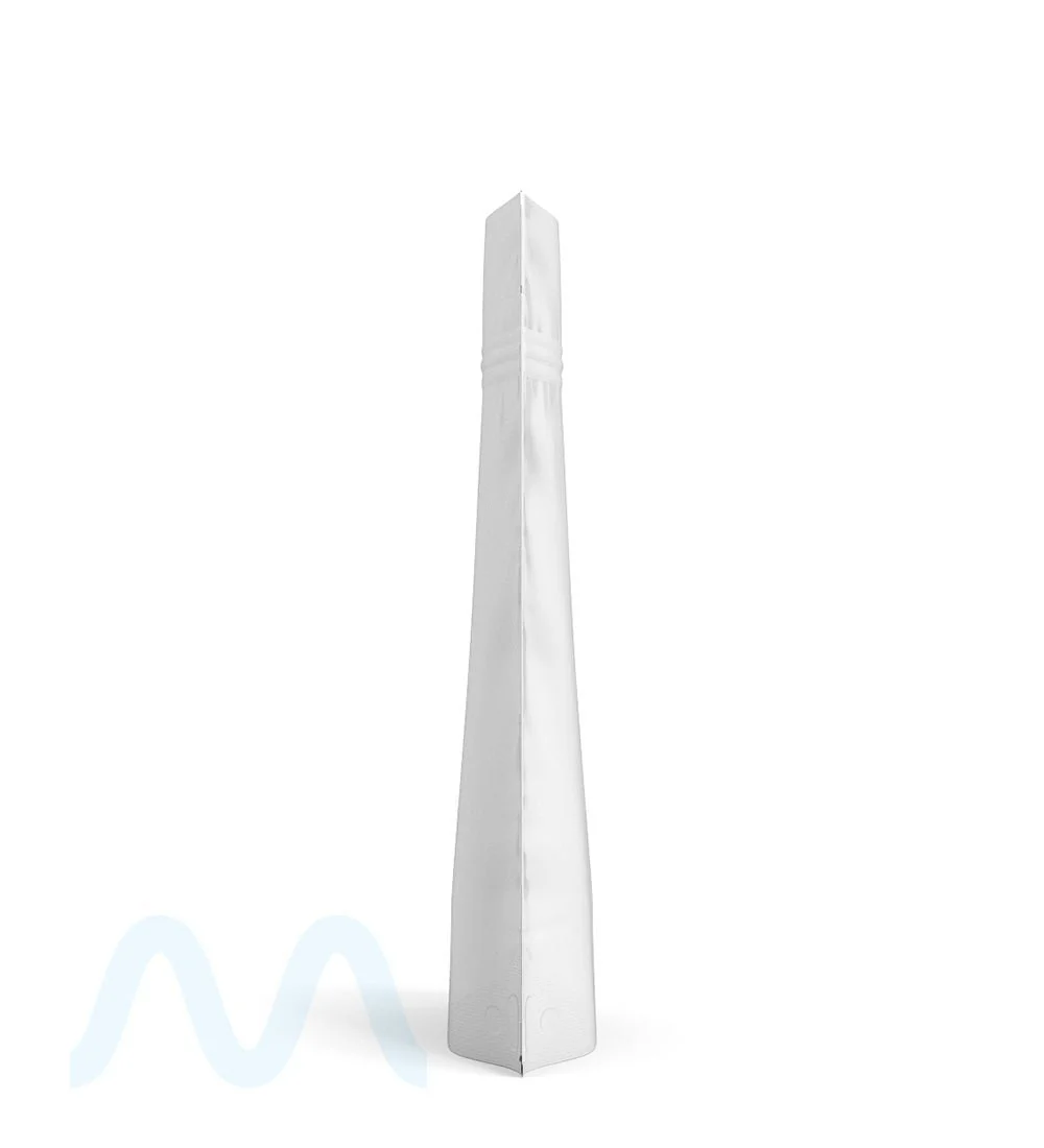 Tamper Evident | Matte White PCR Mylar Bag (Tear Notch) | 5in x 8.1in - 14g - 1000 Count - Image 2