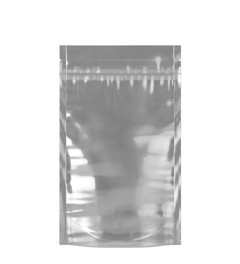 Tamper Evident | Matte White Vista Mylar Bags (Tear Notch) | 5in x 8.1in - 14g - 1000 Count - Image 2