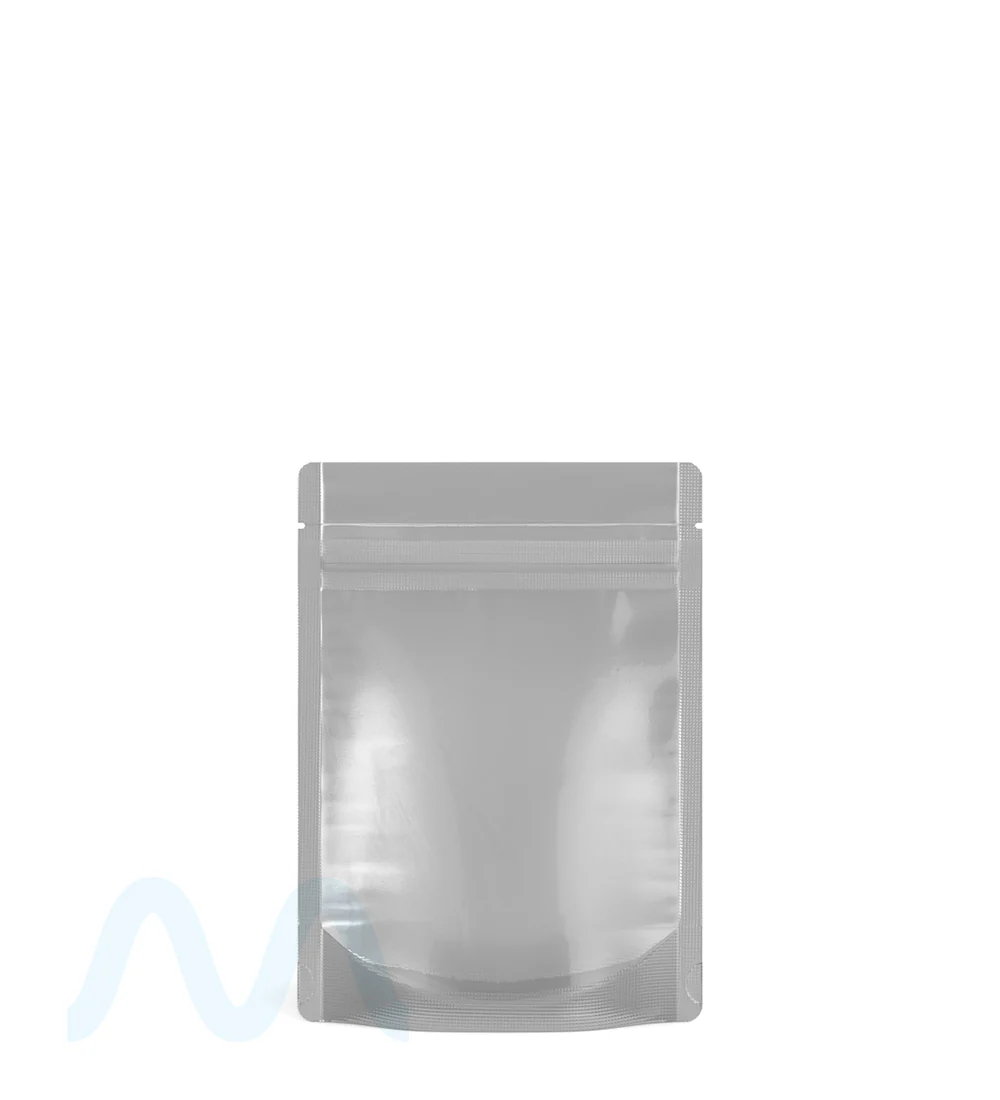 Tamper Evident | Matte White Vista Mylar PCR Bags (Tear Notch) | 3.6in x 5in - 3.5g - 1000 Count - Image 3