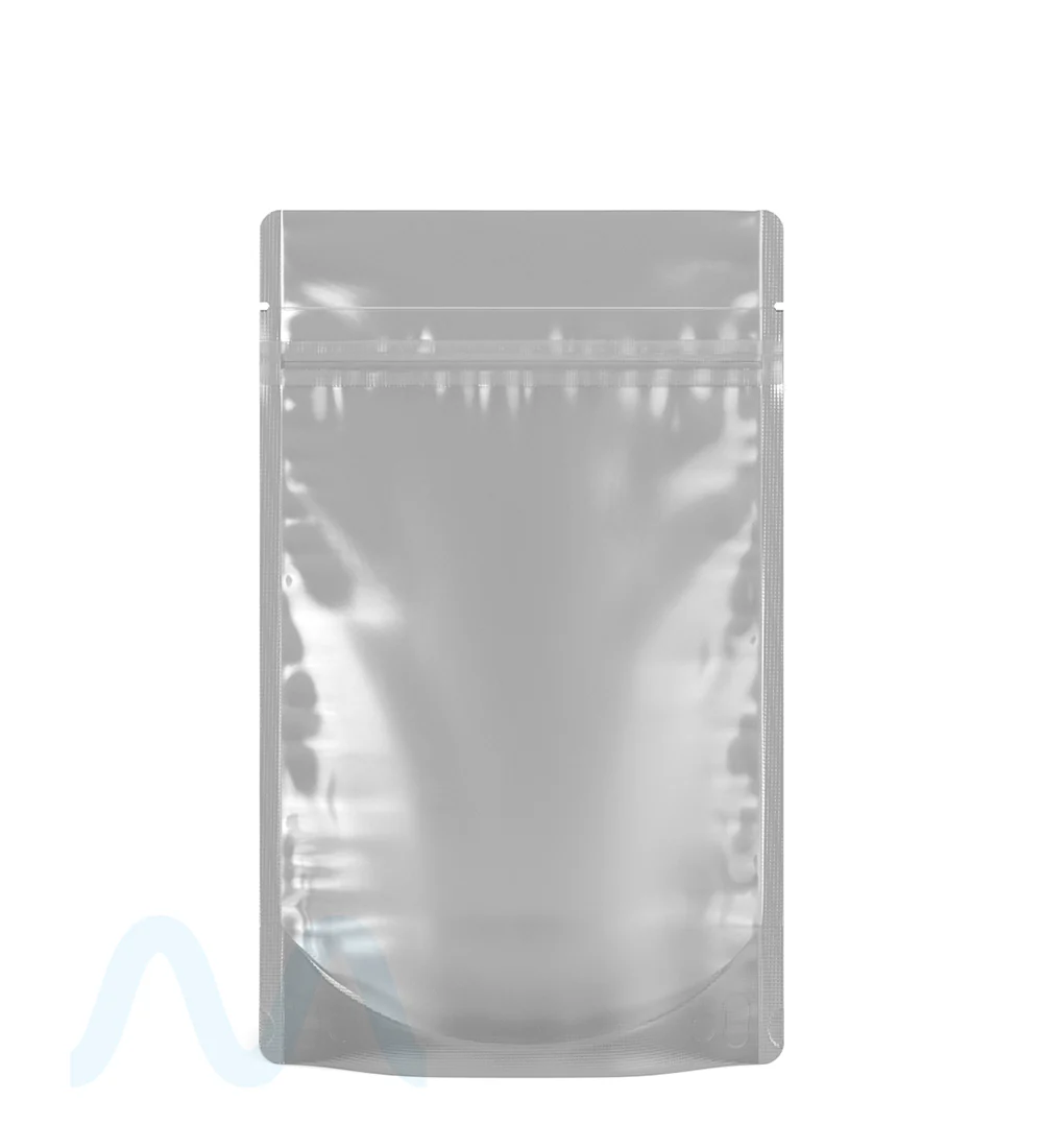 Tamper Evident | Matte White Vista PCR Mylar Bags (Tear Notch) | 5in x 8.1in - 14g - 1000 Count - Image 3