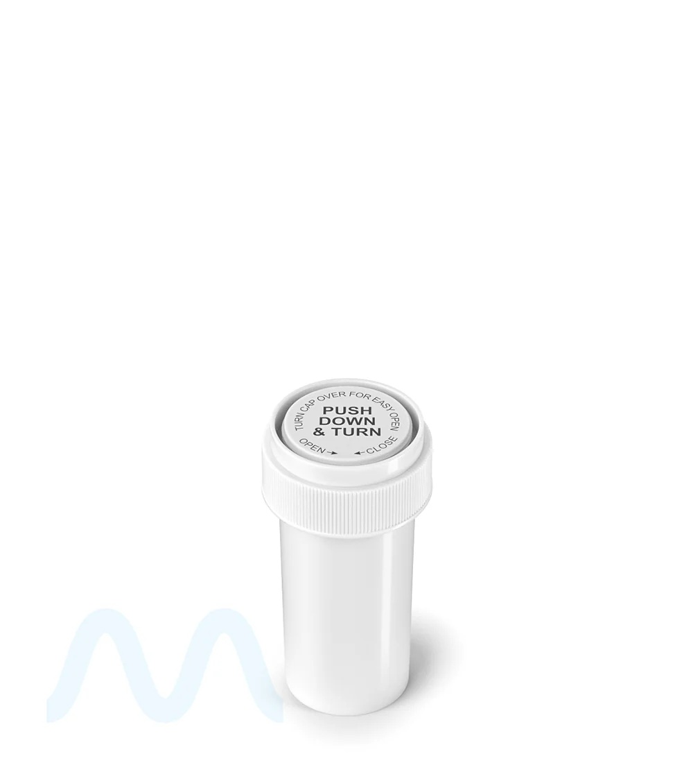 Child Resistant | Opaque White Reversible Cap Vials | 13dr - 2g - 275 Count - Image 4