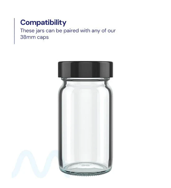 Wide Mouth Straight Sided Clear Glass Jars for Pre-Rolls | 38mm - 2oz - 160 Count - Image 4