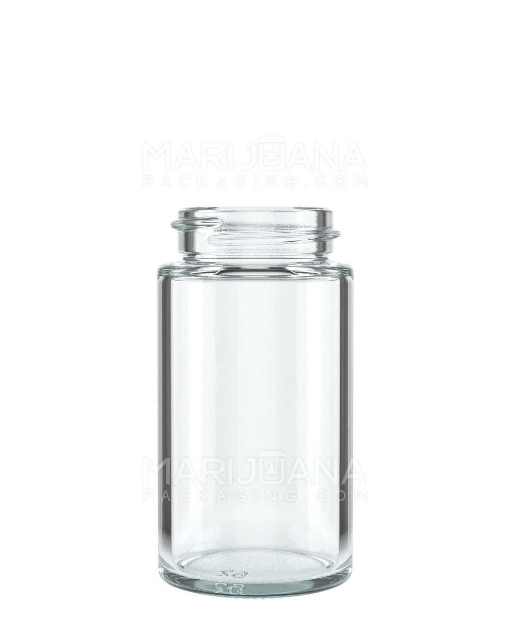 Wide Mouth Straight Sided Clear Sided Glass Jar for Pre-Rolls | 38mm - 2oz | Sample